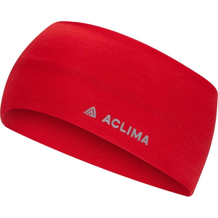 Aclima Lightwool Headband (Rød (BARBADOS CHERRY) Medium)