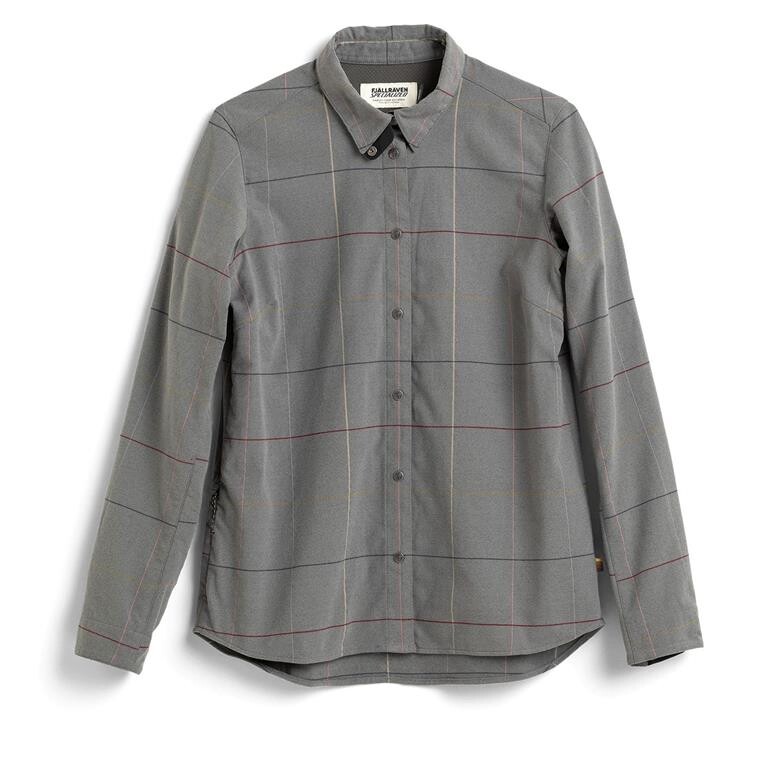 Fjällräven Womens S/F Riders Flannel Shirt LS (Grå (GREY FLAG WINDOW/702) XX-small)