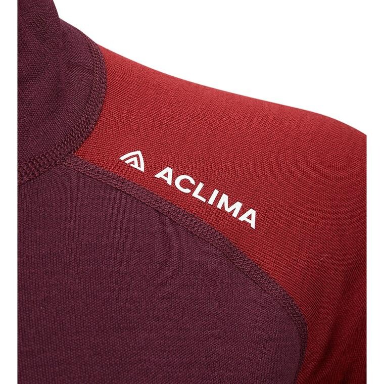 Aclima Womens WarmWool Polo (Rød (FIG/RED DAHLIA) X-small)