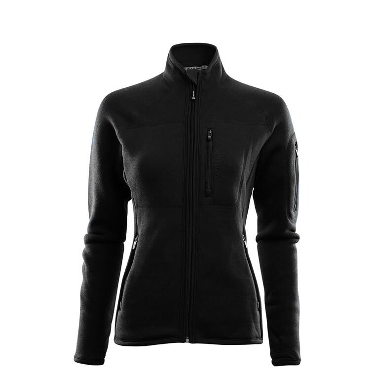 Aclima Womens FleeceWool Jacket (Sort (JET BLACK) X-small)