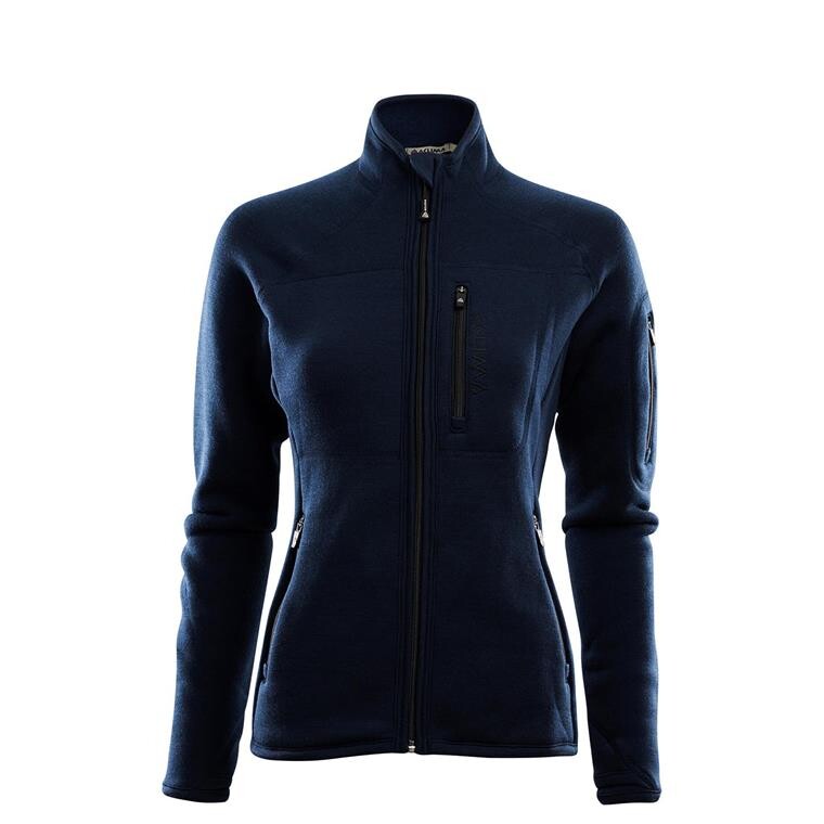 Aclima Womens FleeceWool Jacket (Blå (NAVY BLAZER) X-small)