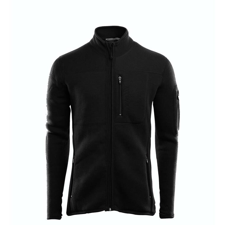 Aclima Mens FleeceWool Jacket (Sort (JET BLACK) Small)
