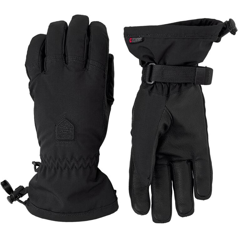 Hestra Womens Powder Czone 5 Finger (Sort (BLACK) 6)