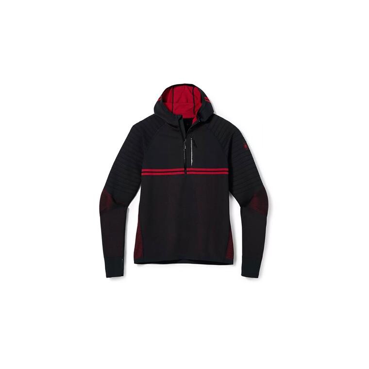 Smartwool Mens Intraknit Merino Tech 1/2 Zip Hoodie (Sort (BLACK) Small)