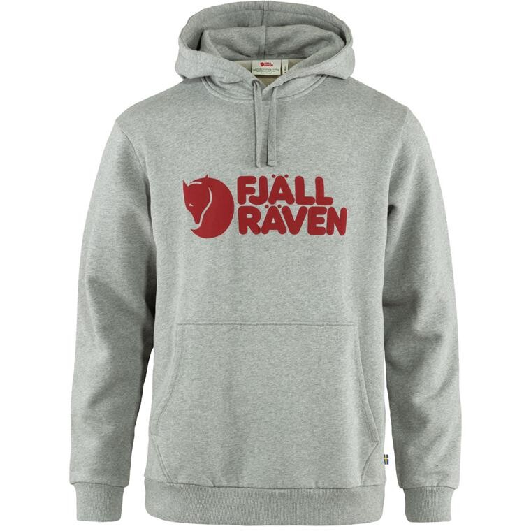 Fjällräven Mens Fjällräven Logo Hoodie (Grå (GREY-MELANGE/020-999) X-small)
