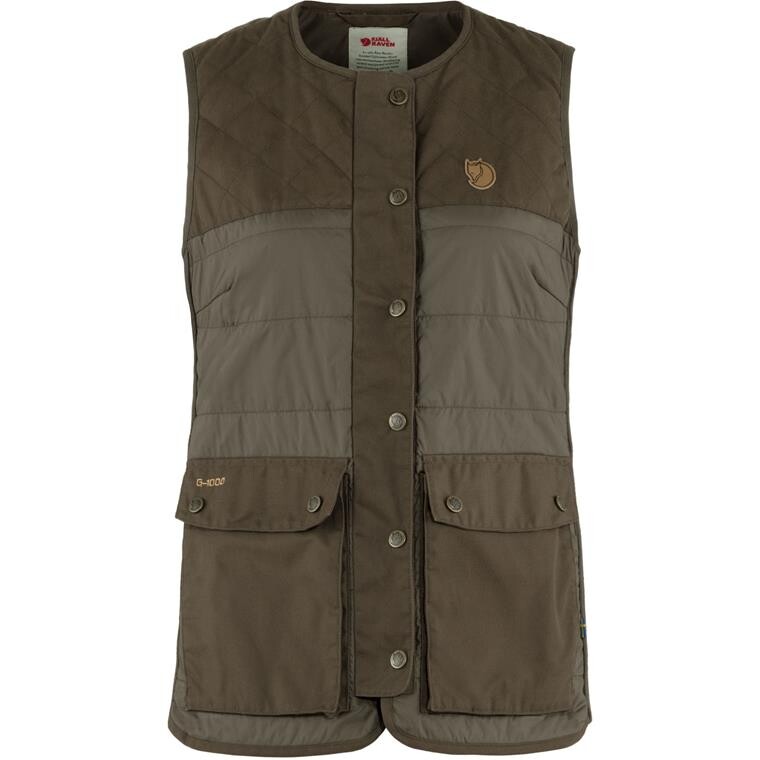 Fjällräven Womens Forest Wool Padded Vest (Grøn (DARK OLIVE/633) XX-small)