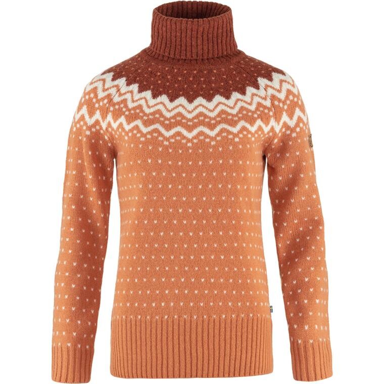 Fjällräven Womens Övik Knit Roller Neck (Brun (DESERT BRN-AUTUMN LEAF/242-215) X-small)