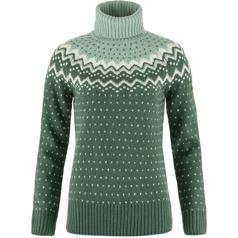 Fjällräven Womens Övik Knit Roller Neck (Grøn (DEEP PATINA-MISTY GRN/679-674) X-small)