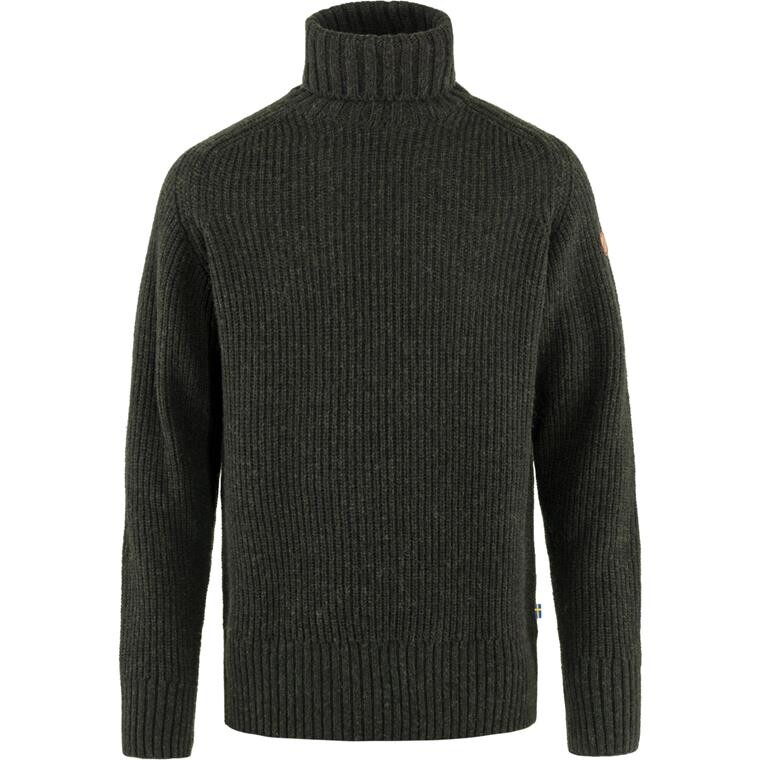 Fjällräven Mens Övik Roller Neck Sweater (Grøn (DARK OLIVE/633) Small)