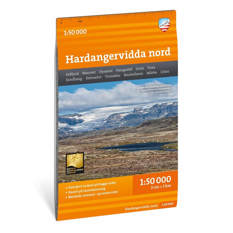 Calazo Turkart Hardangervidda Nord 1:50 000