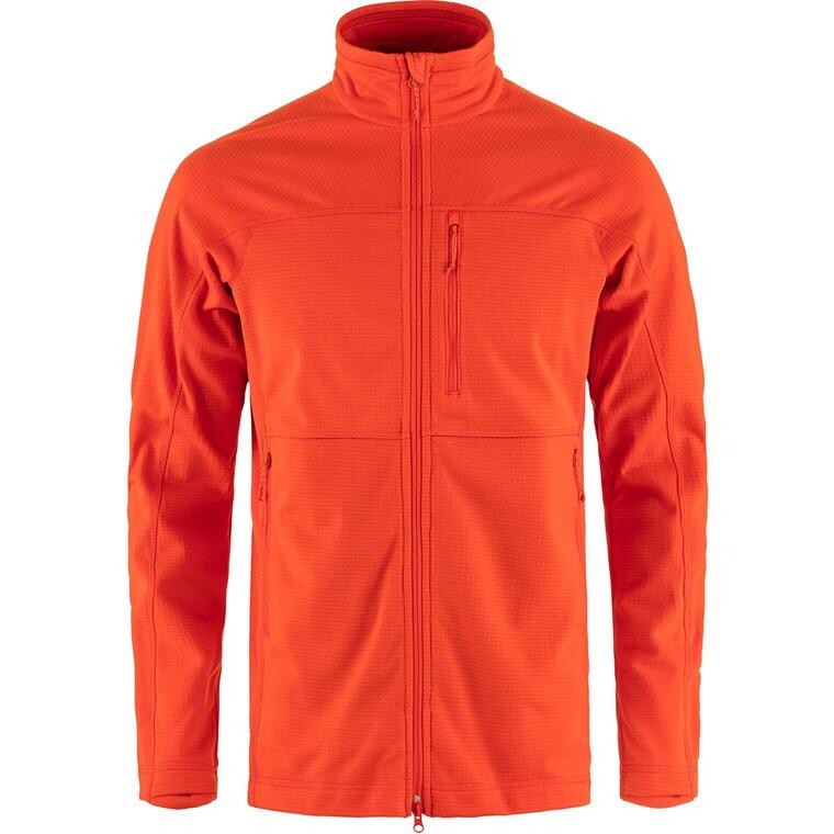 Fjällräven Mens Abisko Lite Fleece Jacket (Orange (FLAME ORANGE/214) Small)
