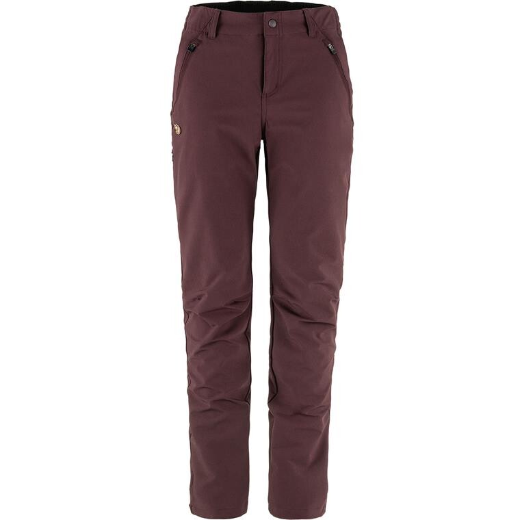 Fjällräven Womens Abisko Trail Stretch Trousers (Rød (PORT/357) 34)