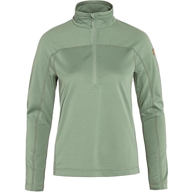 Fjällräven Womens Abisko Lite Fleece Half Zip (Grøn (MISTY GREEN/674) XX-small)