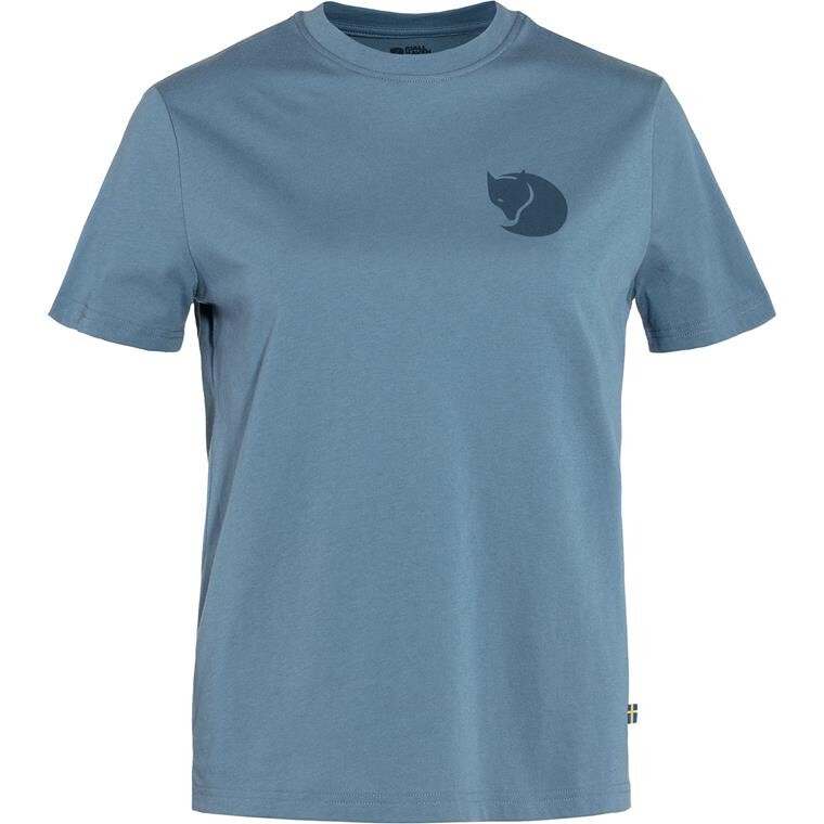 Fjällräven Womens Fox Boxy Logo Tee (Blå (DAWN BLUE/543) XX-small)