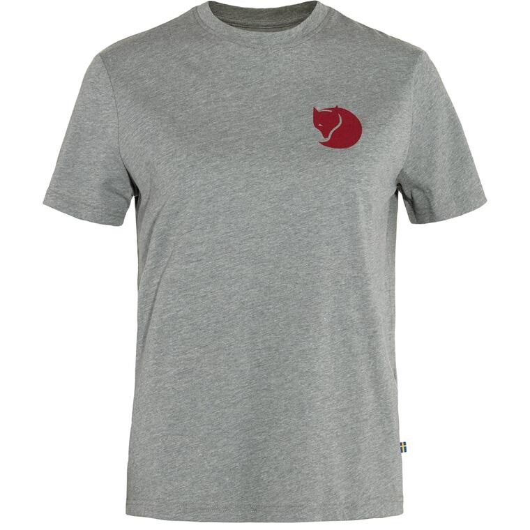 Fjällräven Womens Fox Boxy Logo Tee (Grå (GREY-MELANGE/020-999) XX-small)