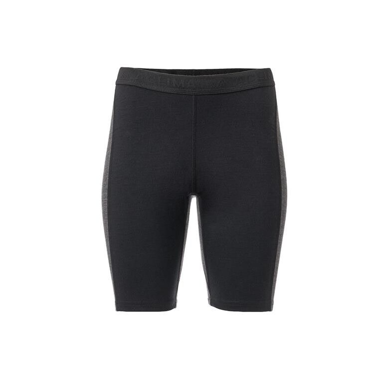 Aclima Womens WarmWool Long Shorts W/WindWool (Sort (JET BLACK/MARENGO) X-small)
