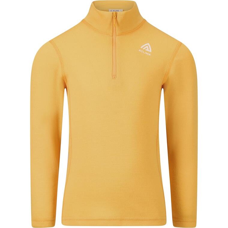 Aclima Kids WarmWool Mock Neck W/zip (Orange (MANGO MOJITO) 100 cm)
