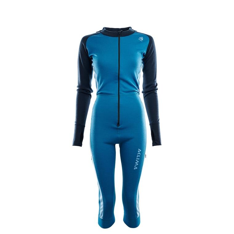Aclima Womens WarmWool Overall 3/4 (Blå (BLUE SAPPHIRE/NAVY/AZURE BLUE) X-small)