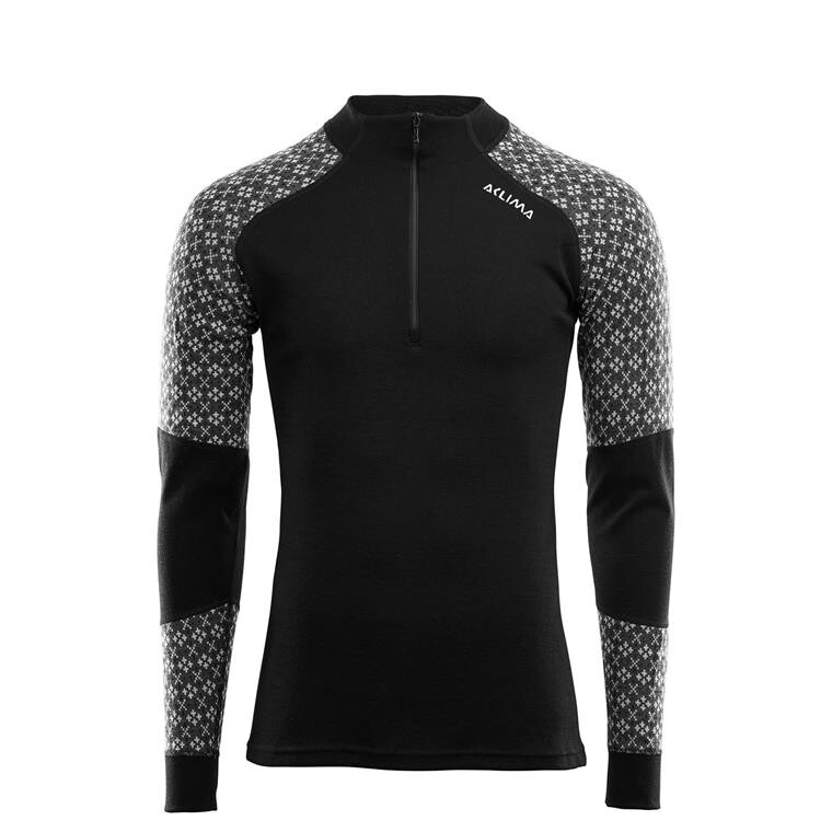 Aclima Mens DesignWool Glitre Mock Neck (Grå (ALM) X-small)