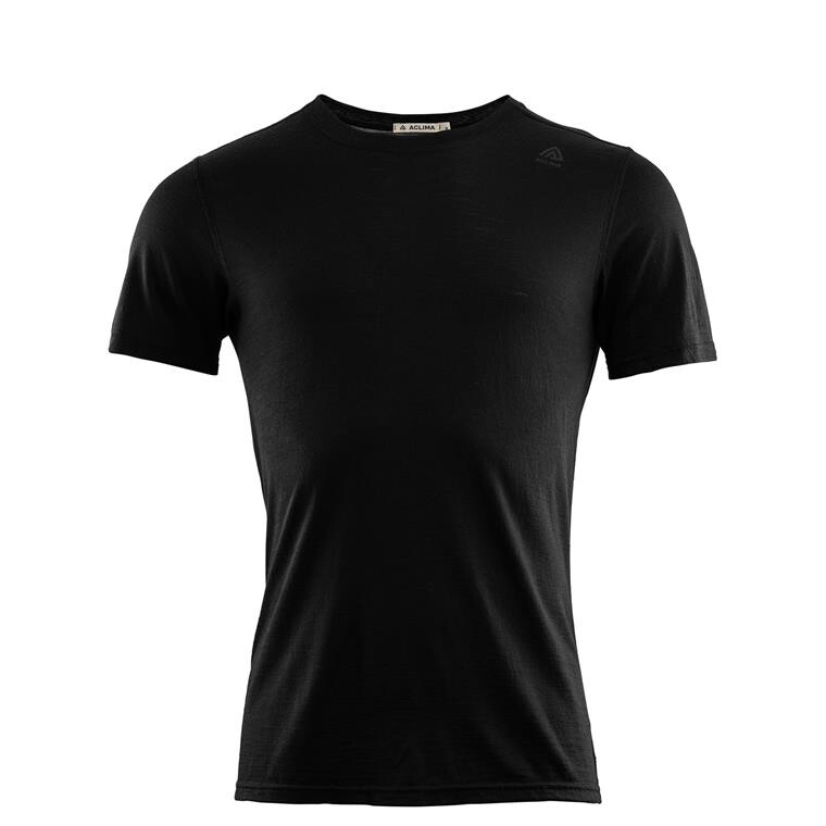 Aclima Mens LightWool Undershirt Tee (Sort (JET BLACK) X-small)
