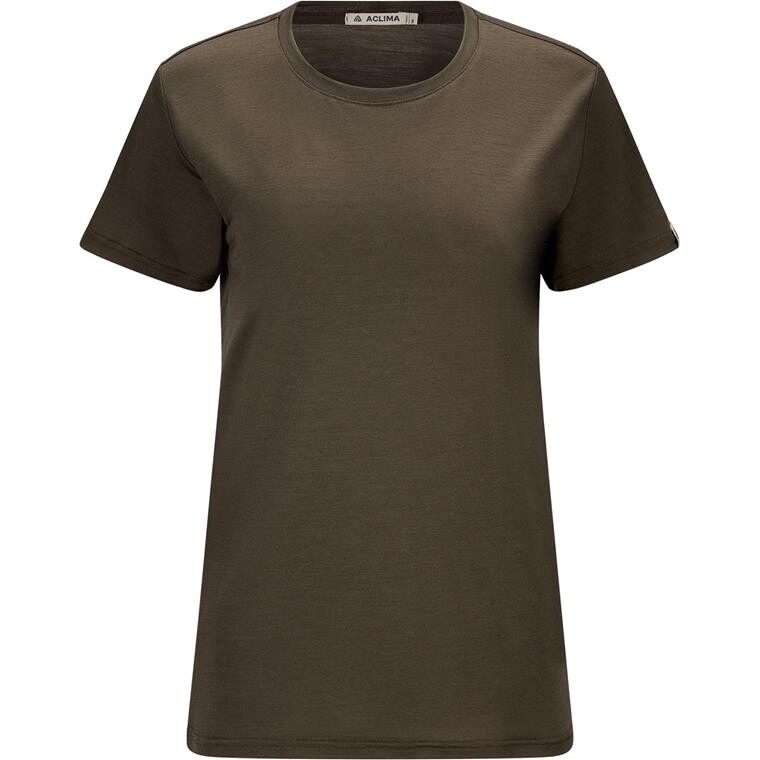 Aclima Womens LightWool Classic Tee (Grøn (TARMAC) X-small)