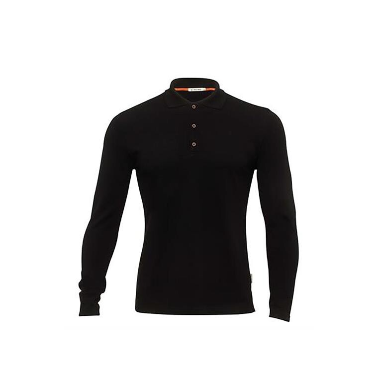 Aclima Mens LeisureWool Pique Longsleeve (Sort (JET BLACK) X-small)