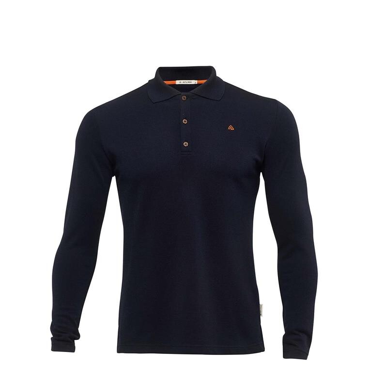 Aclima Mens LeisureWool Pique Longsleeve (Blå (NAVY BLAZER) X-small)