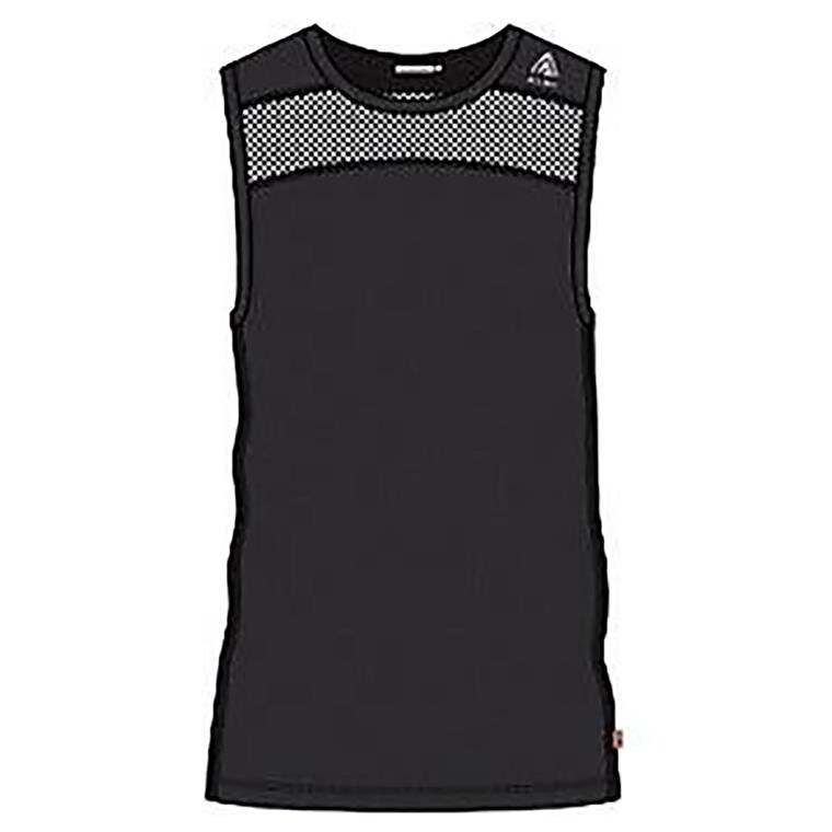 Aclima Womens LightWool Sports Singlet (Sort (JET BLACK) X-small)