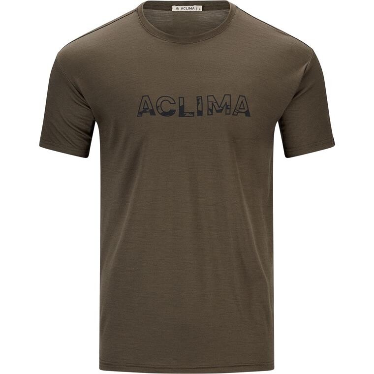 Aclima Mens LightWool Tee Logo (Grøn (TARMAC) Small)
