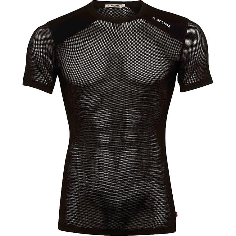Aclima Mens WoolNet Light T-shirt (Sort (JET BLACK) X-small)