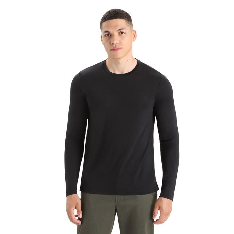 Icebreaker Mens Sphere II L/S Tee (Sort (BLACK) Small)