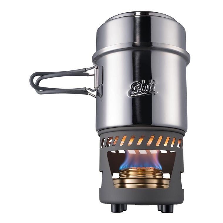 Esbit Cookset With Alcohol Burner, 985 Ml (Grå (STAINLESS STEEL))