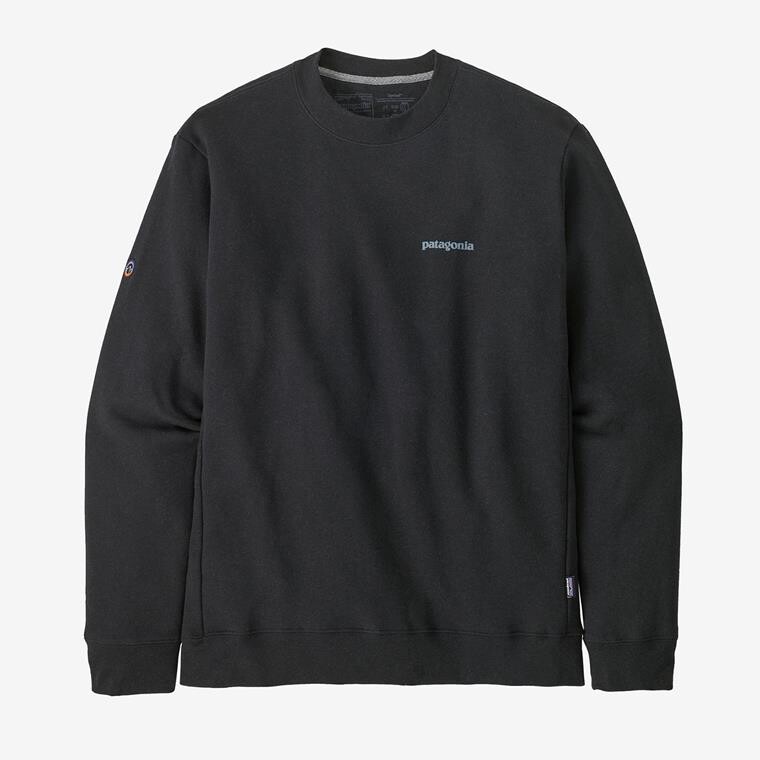 Patagonia Fitz Roy Icon Uprisal Crew Sweatshirt (Sort (INK BLACK) Small)