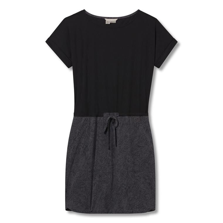 Royal Robbins Womens Spotless Evolution Dress (Grå (ASPHALT ELKHORN PT) Medium)
