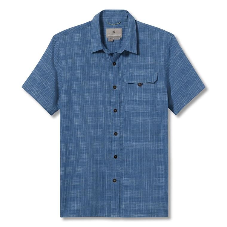 Royal Robbins Mens Hempline Spaced S/S (Blå (TAHOE BLUE) Small)