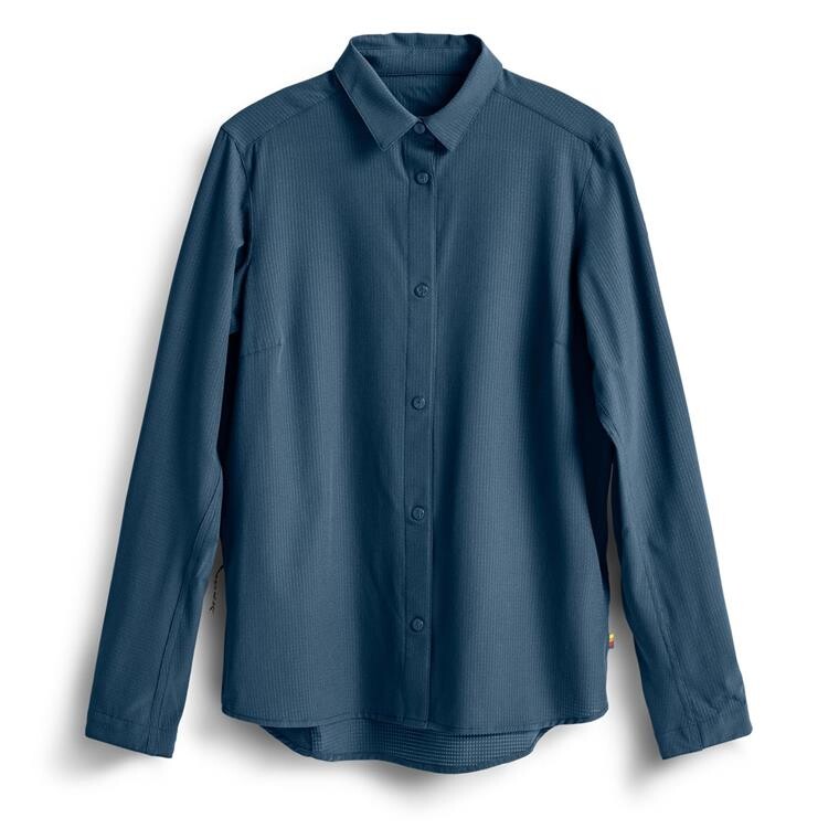 Fjällräven Womens S/F Sun Shirt (Blå (NAVY/560) X-small)
