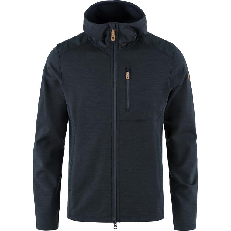 Fjällräven Mens Keb Fleece Hoodie (Blå (DARK NAVY/555) X-small)