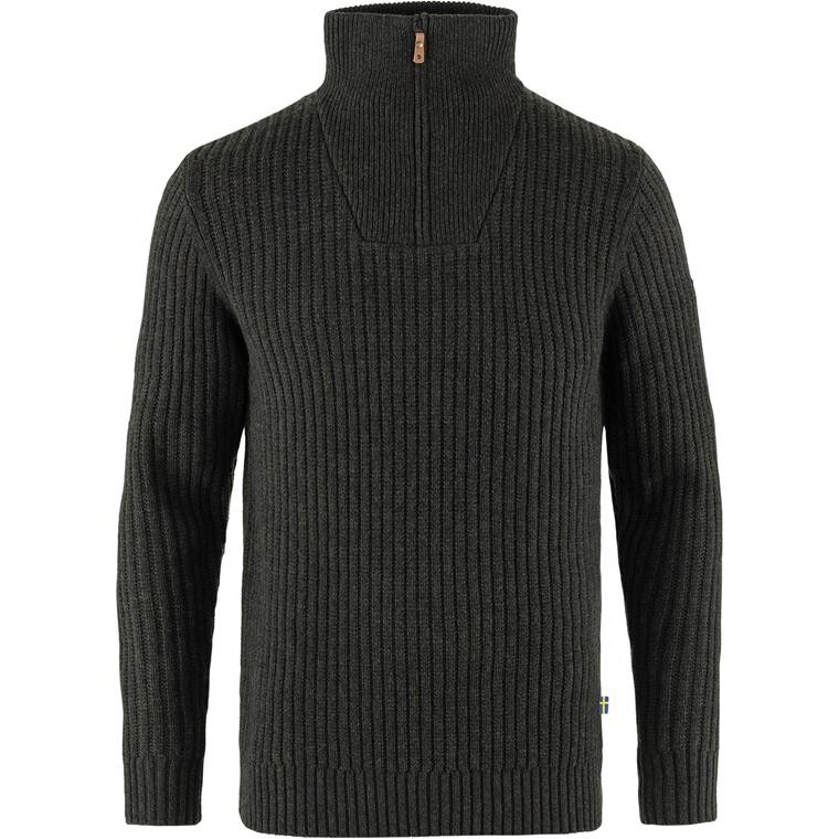 Fjällräven Mens Övik Half Zip Knit (Grøn (DARK OLIVE/633) Small)
