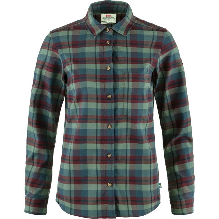 Fjällräven Womens Singi Fjäll Shirt (Rød (PORT-PATINA GREEN/357-614) X-small)