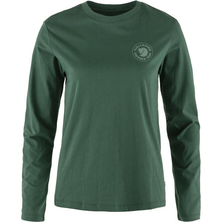 Fjällräven Womens 1960 Logo T-shirt L/S (Grøn (DEEP PATINA/679) X-small)