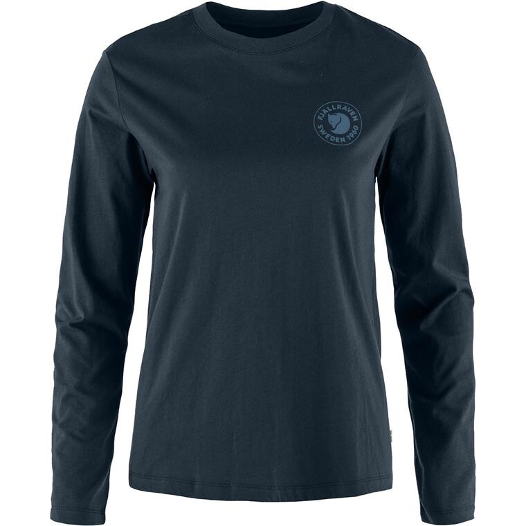 Fjällräven Womens 1960 Logo T-shirt L/S (Blå (DARK NAVY/555) XX-small)