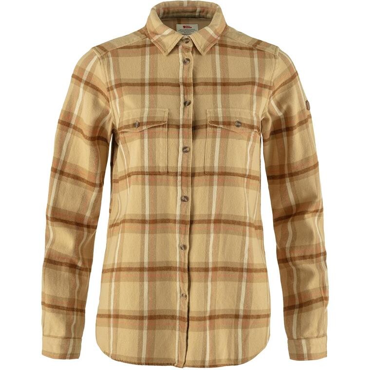 Fjällräven Womens Övik Heavy Flannel Shirt (Beige (DUNE BEIGE-BUCKWT BRWN/196-232) Small)