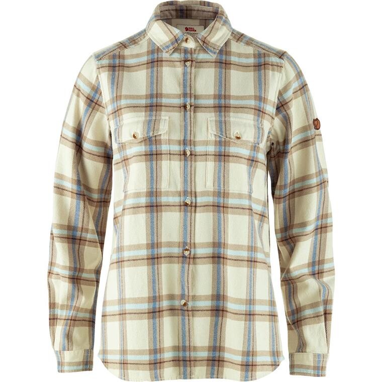 Fjällräven Womens Övik Heavy Flannel Shirt (Hvid (CHALK WHITE-FOSSIL/113-118) X-small)