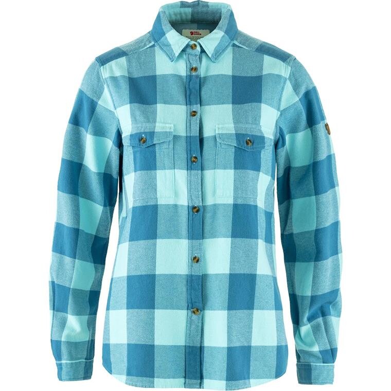 Fjällräven Womens Övik Heavy Flannel Shirt (Blå (DAWN BLUE-BREEZE BLUE/543-514) X-small)