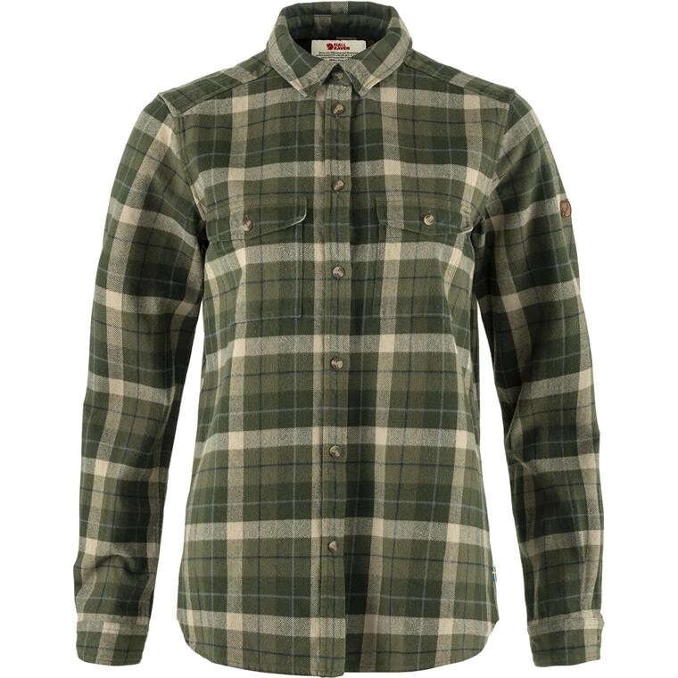 Fjällräven Womens Värmland Heavy Flannel Shirt (Grøn (GREEN-DEEP FOREST/620-662) Small)