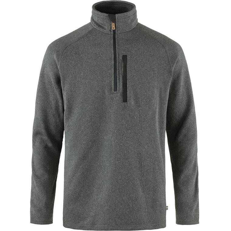 Fjällräven Mens Övik Fleece Half Zip (Grå (DARK GREY/030) Medium)
