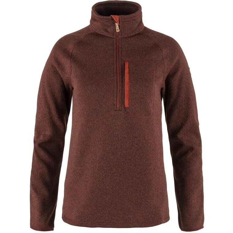 Fjällräven Womens Övik Fleece Half Zip (Rød (AUTUMN LEAF/215) Small)