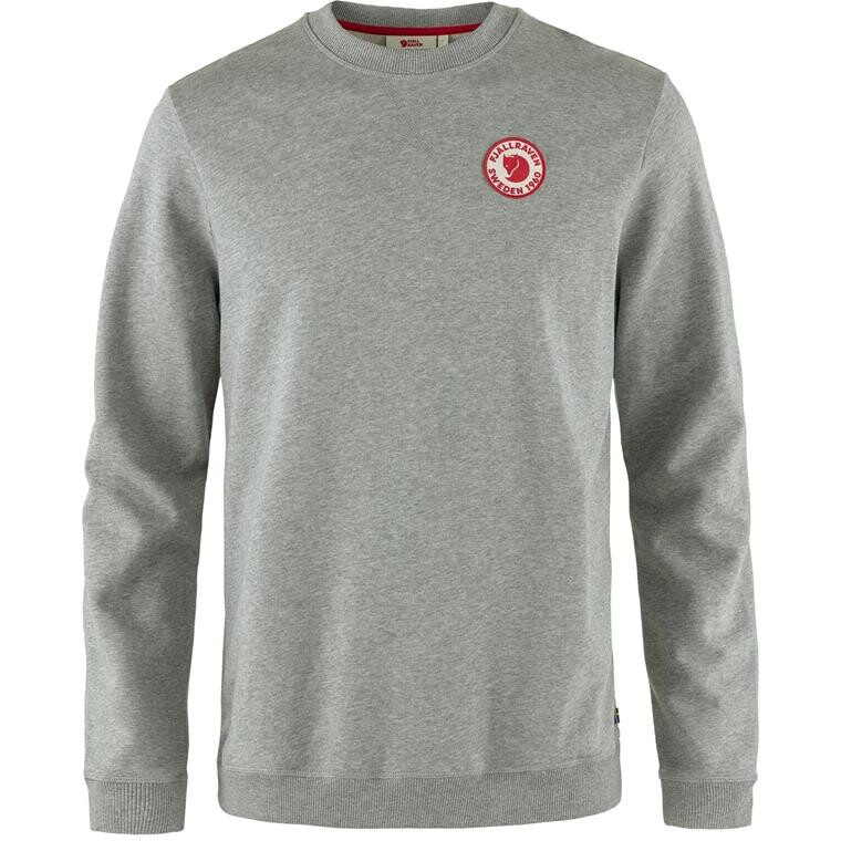 Fjällräven Mens 1960 Logo Badge Sweater (Grå (GREY-MELANGE/020-999) X-small)