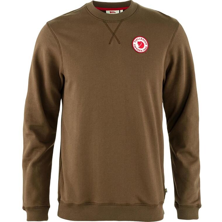 Fjällräven Mens 1960 Logo Badge Sweater (Brun (DARK OAK/299) X-small)