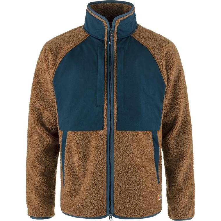 Fjällräven Mens Vardag Pile Jacket (Brun (CHESTNUT-NAVY/230-560) X-small)